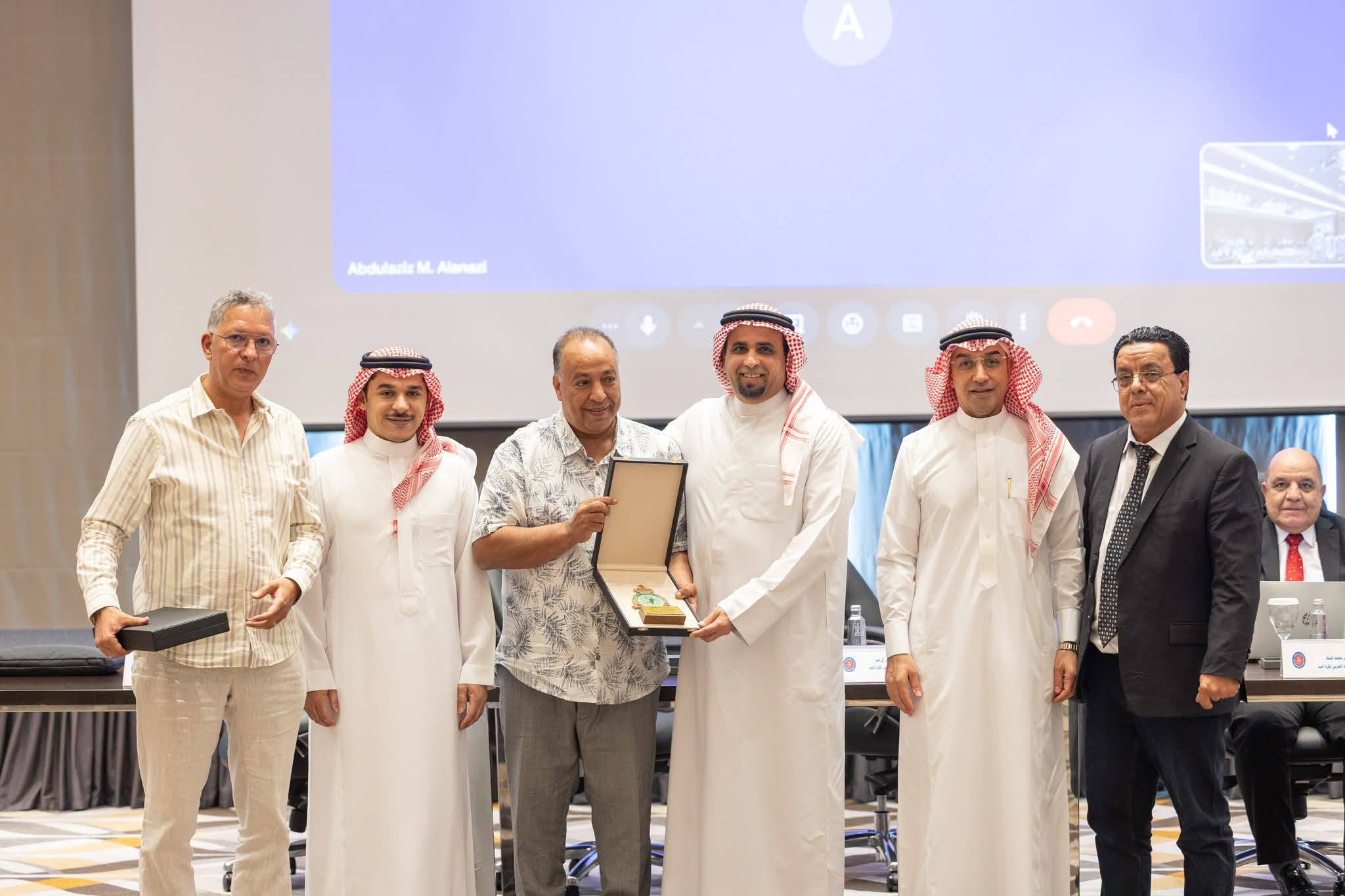 الجامعة الملكية المغربية  لكرة حاضرة خلال فعاليات الجمع العام للاتحاد العربي لكرة اليد بجدة السعودية